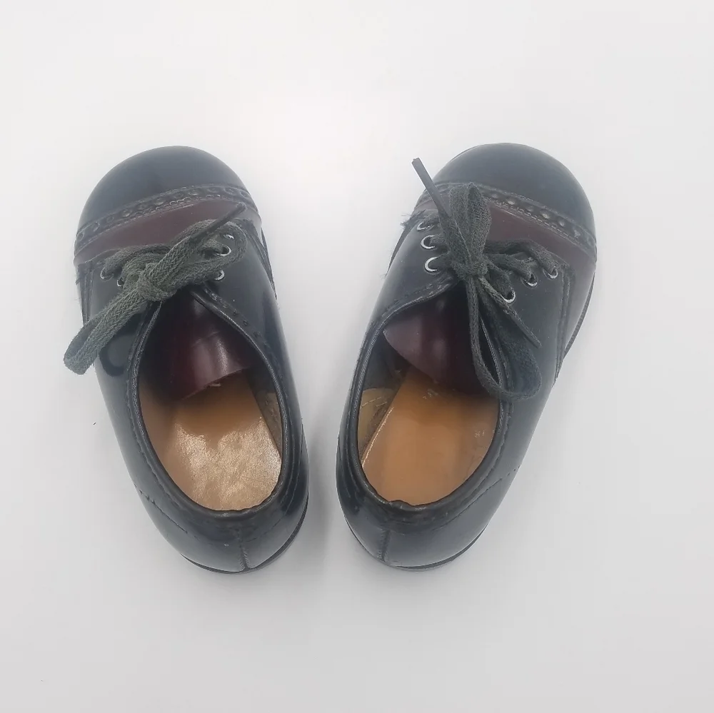Vintage Oxford Dress Shoes Brown Black Made in USA 6T